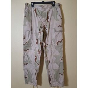 Vintage US Military Pants Mens M Desert Storm Camo Cargo Pockets Surplus Uniform